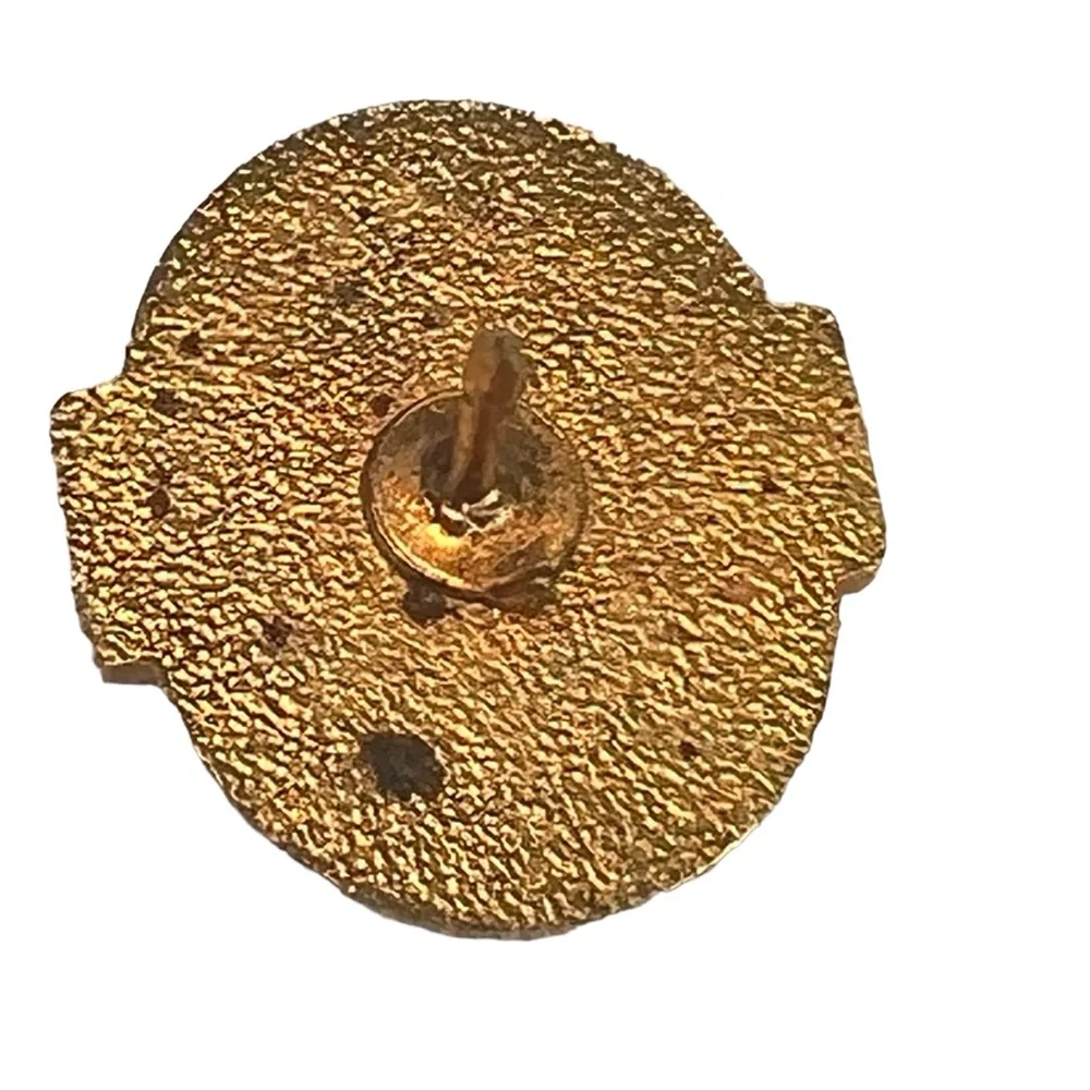 Indiana Auctioneers Association Pin Small Lapel Pin Gold Red Rare